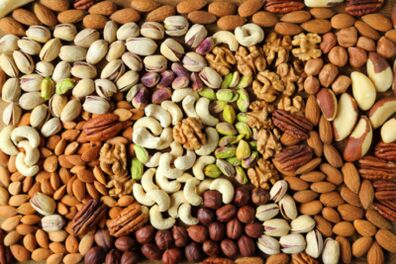 Various nuts to increase male potency
