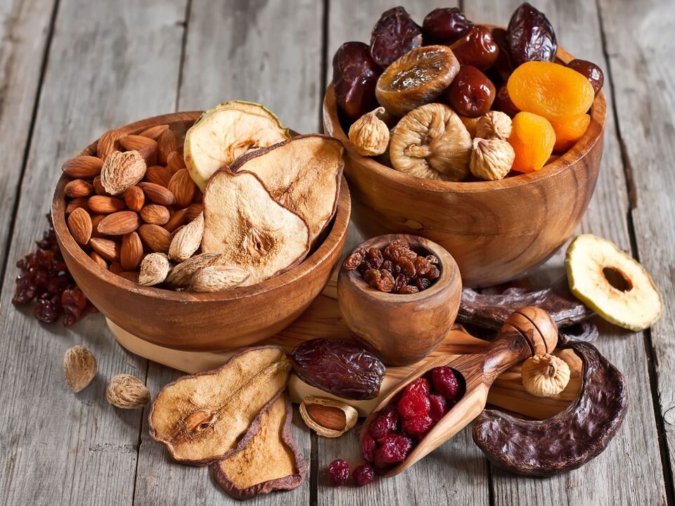Dried fruit and wine to increase potency